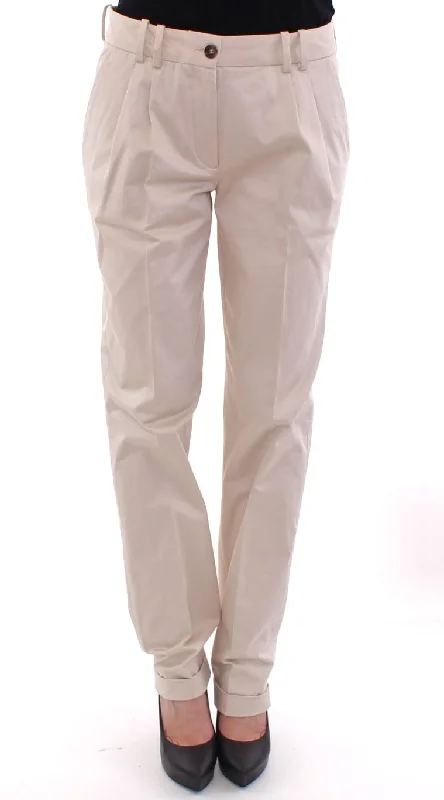 Fresh Styles, Fresh Deals Dolce & Gabbana Elegant  Regular Fit Cotton Women's Pants