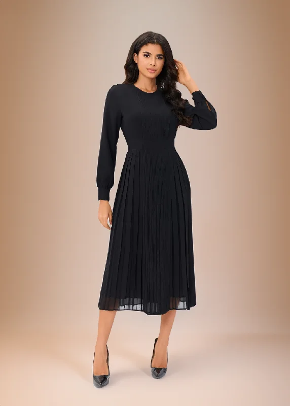 Trendy And Individual Women's Fashion Ethereal Noir Midi Dress