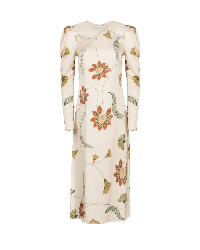 Seasonal Trends Silk Printed Maxi Dress