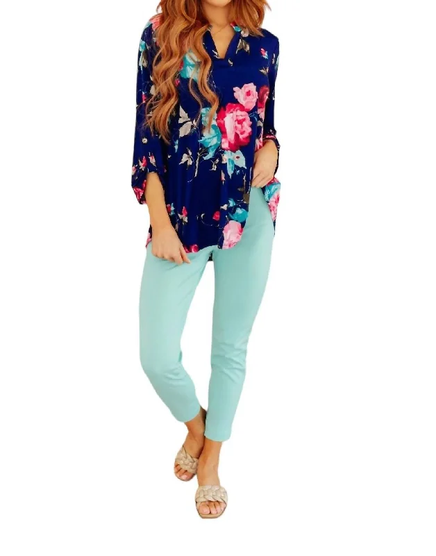 Discount Extravaganza Magic Ankle Crop Skinny Pants In Aqua