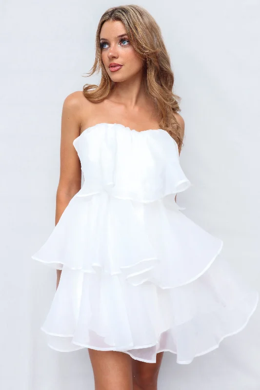 Hot Picks Zimmi Mini Dress - White