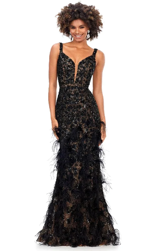 Summer Sale Ashley Lauren 11279 - Sleeveless Sequin Prom Gown