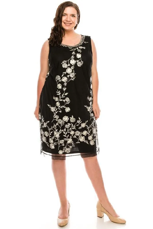 Chic Trends For The Fashion Savvy SD Collection Short Floral Beaded Dress