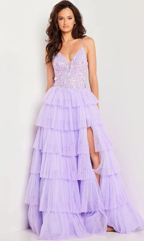 Trend Setting Wardrobe Jovani 37190 - Tiered A-Line Prom Gown