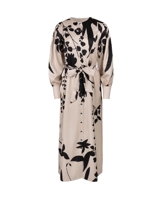 Fashion Sale Button Down Printed Maxi Dress