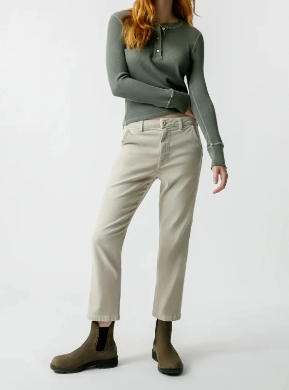 Comfortable Chic Easy Trouser Straight Pants In Pumice