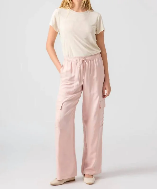 Elegant Attire For The Modern Lady Soft Track Pant In Rose Smoke