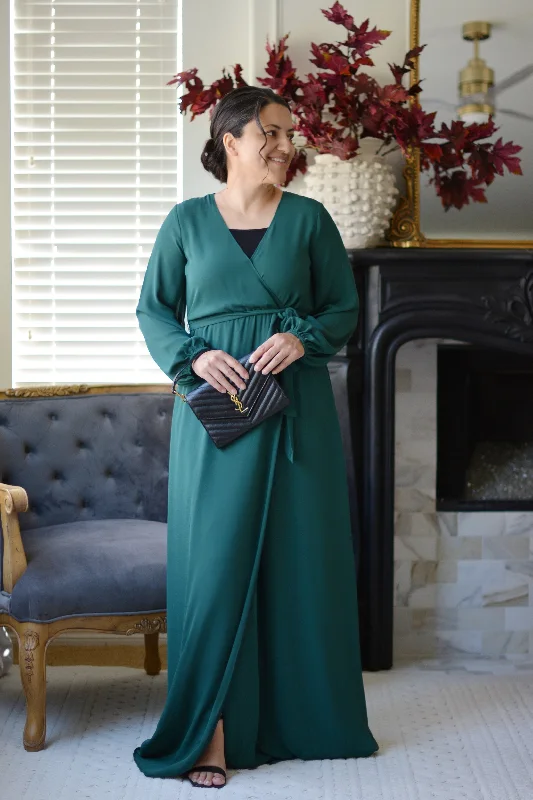 Chic Trends Unveiled Sofie Emerald Green Maxi Dress