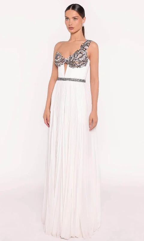 Chic And Comfortable Tarik Ediz 98717 - Beaded One Shoulder Gown