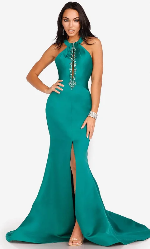 Premium Fabrics Terani Couture 231P0107 - Beaded Cutout Prom Gown