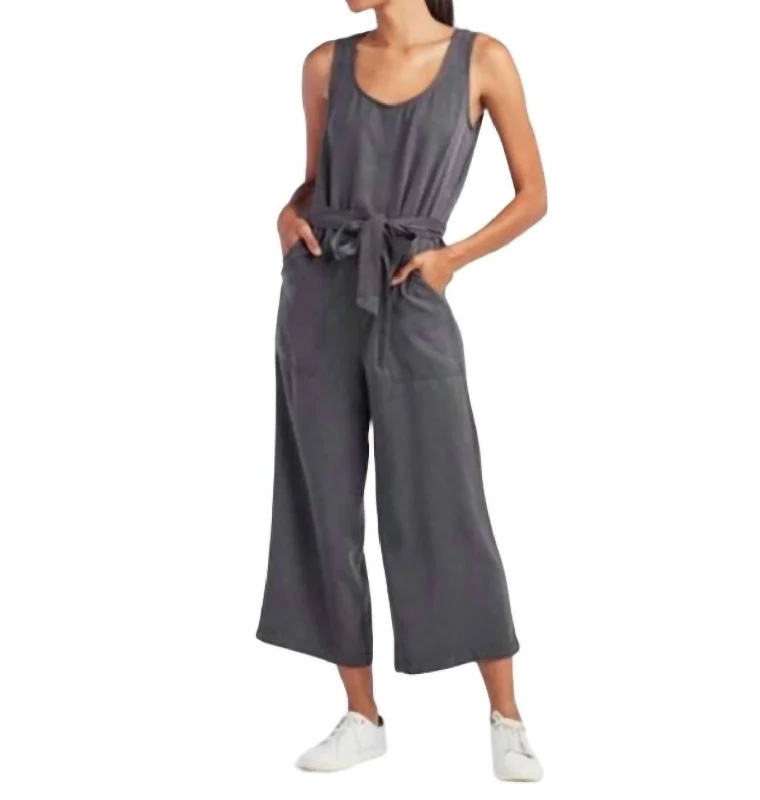 Brand Name Clothing Discount Extravaganza Wide Leg Jumpsuit In Gray