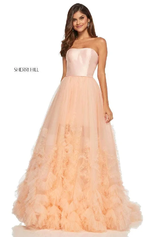 Versatile Wardrobe Essentials Sherri Hill 52693 - Strapless Tulle Ballgown