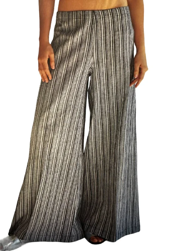 Sustainable Fashion Extravaganza Rose Wide Leg Pants In Grey/black