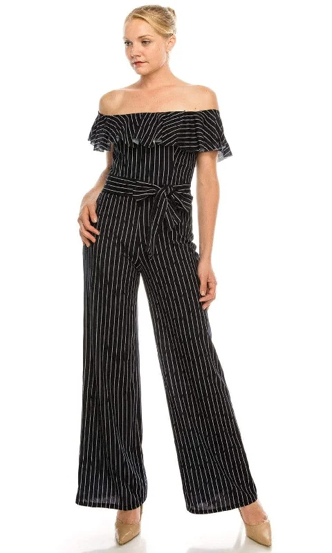 Trend Setting Wardrobe New Yorker's Apparel - 701351 Off-Shoulder Jumpsuit