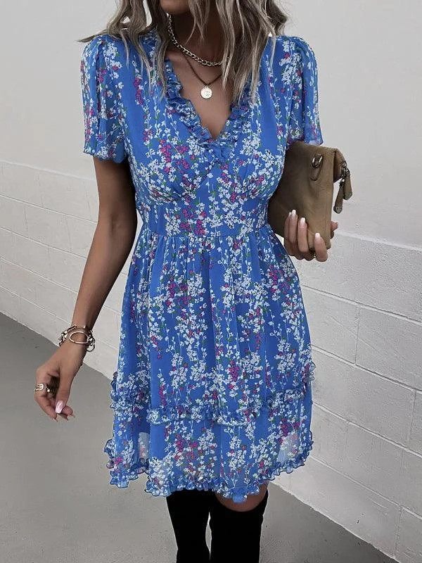 Elegant Attire For The Modern Lady Floral Women Mini Day Dress