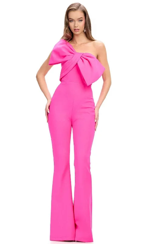 Best Online Boutiques For Women Ashley Lauren 11703 - Strapless Oversized Bow Detailed Jumpsuit