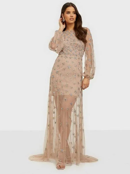 New Season Fashion Preview Star All Over Embellished Maxi Dress