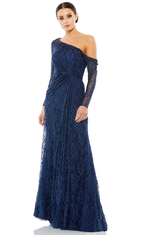 Big Savings Mac Duggal 67852 - Laced Asymmetric Evening Gown