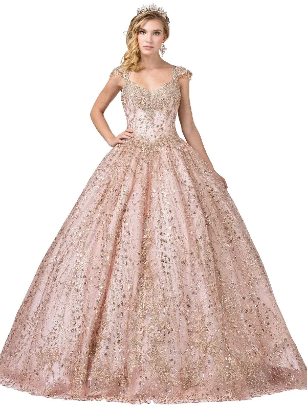 Exclusive Designer Collection Dancing Queen - 1397 Sweetheart Bodice Gold Accented Ballgown