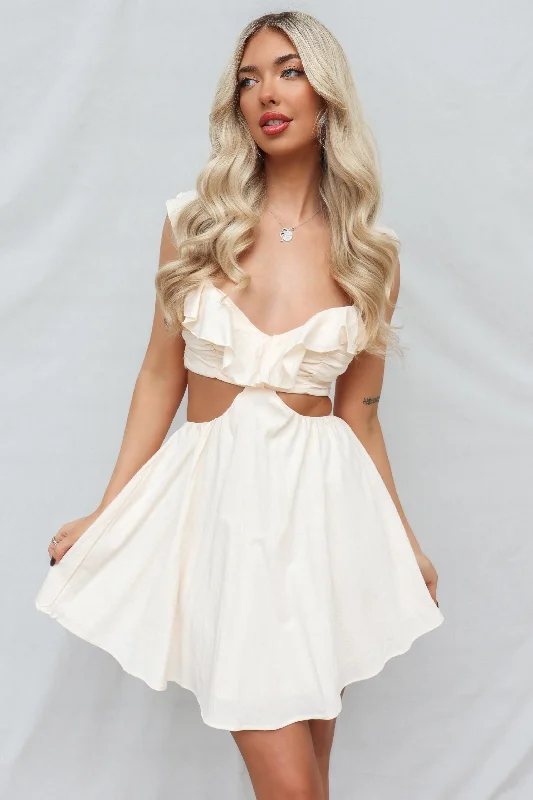 Huge Price Cut Olympia Mini Dress - Ivory