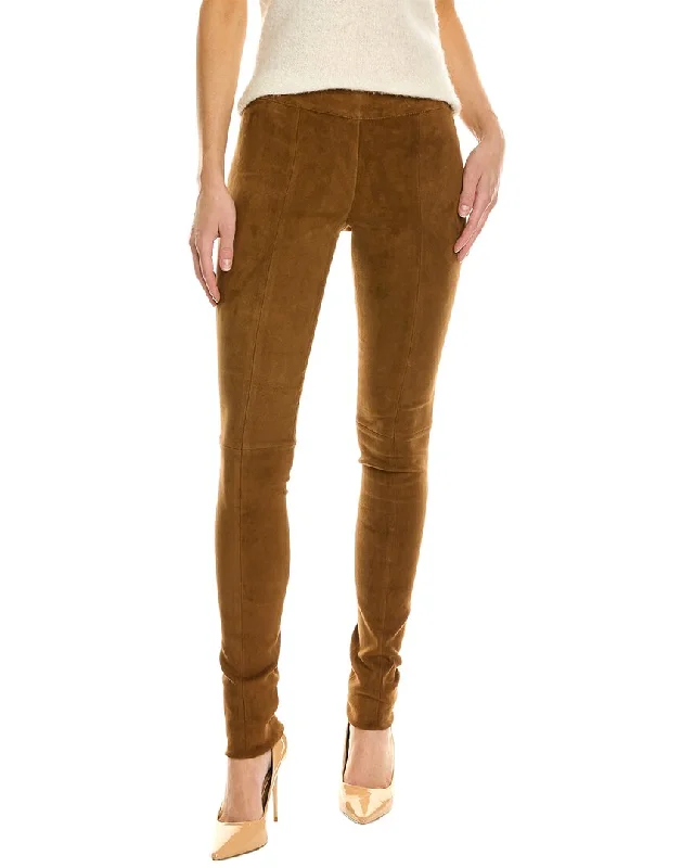 Season Transition Versatile Wear Clearance Ferragamo Suede Pant