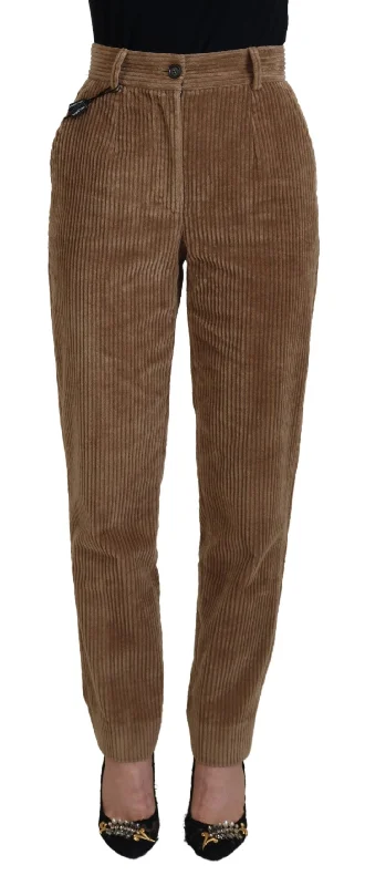 Quality Driven Apparel Dolce & Gabbana Elegant  Corduroy Pants for Sophisticated Women's Style