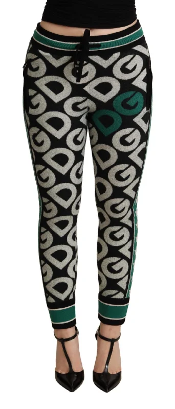 Vibrant Femme Fashion Dolce & Gabbana Engraved Wool Blend Women's Sweatpants