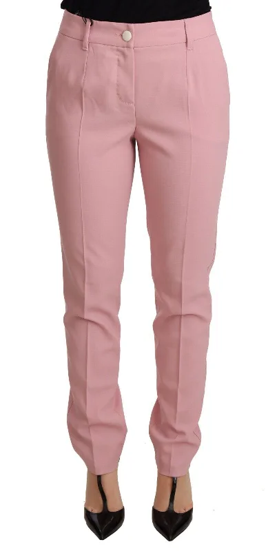 Mega Sale Dolce & Gabbana Elegant  Tape Wool Women's Trousers