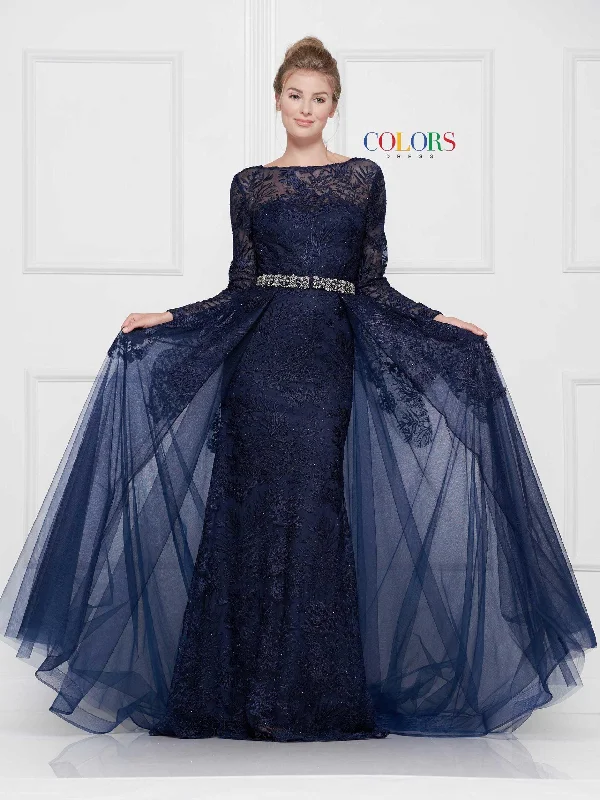 Insane Discount Onslaught Colors 1830SL Colors Long Sleeve Formal Prom Dress Sale