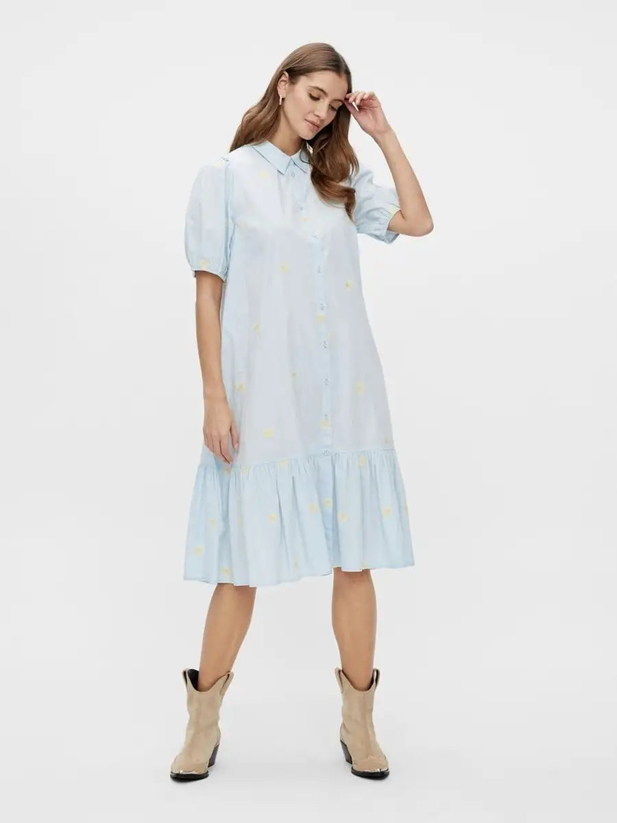 Style Redefined Fieldflower 2/4 Midi Dress - Whispy Blue