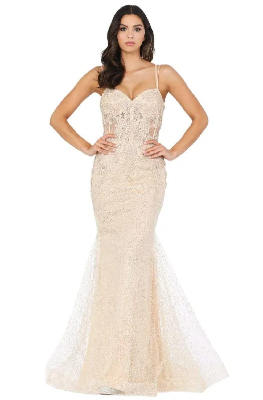 Buy More, Save More Dancing Queen - 4045 Illusion Corset Jewel-Strewn Mermaid Gown