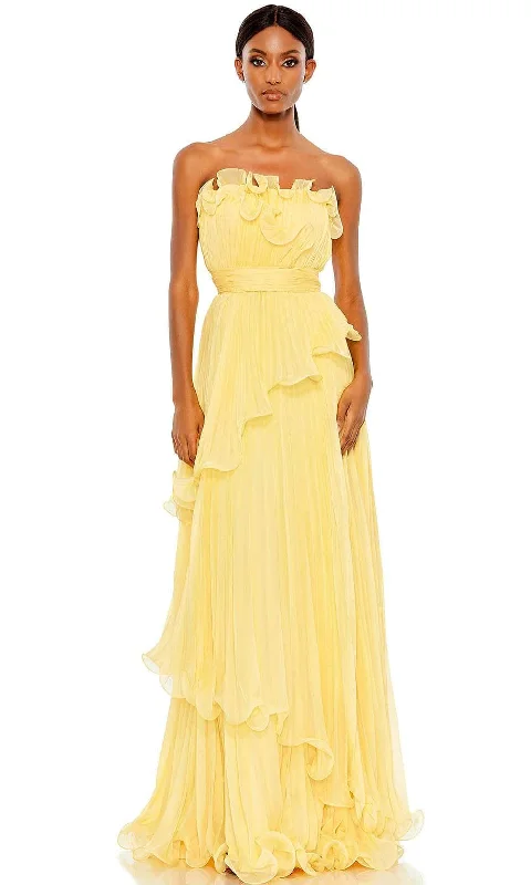 Weekend Sale Mac Duggal 49537 - Ruffled Strapless A-Line Prom Gown