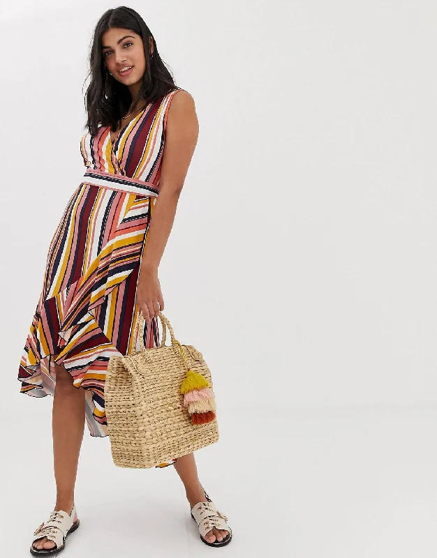 Fashion Sale Stripe Midi Dress