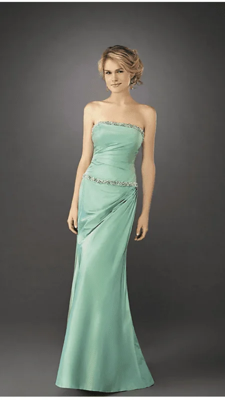 Eclectic Style Wardrobe La Femme - 12525 Beaded Strapless Ruche-Textured Trumpet Gown