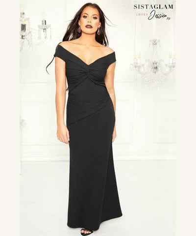 Limited Edition Petite Bardot Maxi Dress Black