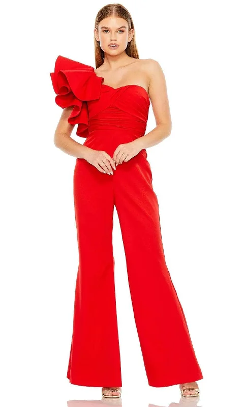 New Arrival Discounts Mac Duggal 27460 - Asymmetrical Ruffled Jumpsuit