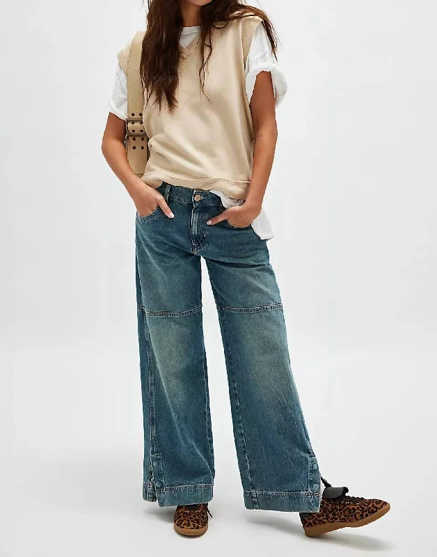 Boutique Dress Online Benji Relaxed Wide Leg Jean In Salt Of The Earth