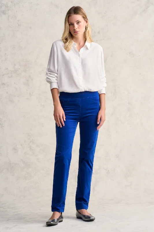 Fashion Frontiers Bengajean® Velvet Straight Leg - Cobalt