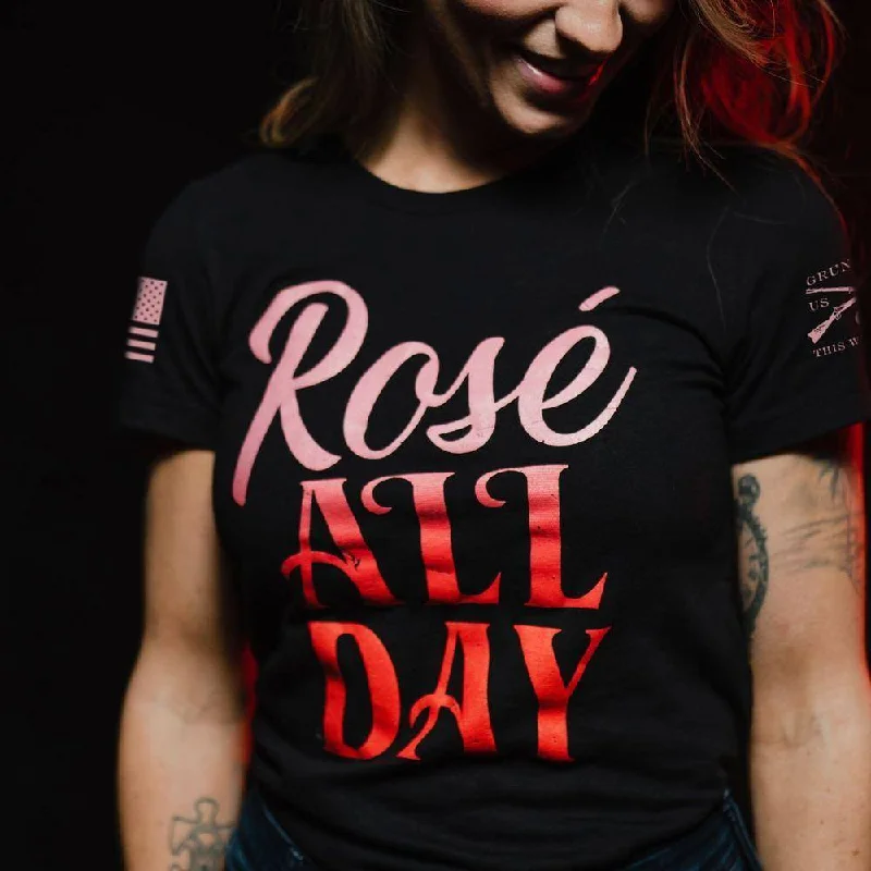 Hot Deals Women's Rosé All Day Slim Fit T-Shirt - Black