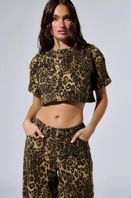 Fashion Forward Femme CHEETAH SISTERS TOP