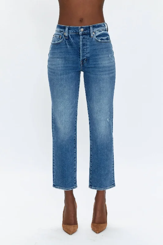 Clothes For Woman Charlie High Rise Straight Ankle Jeans In Westminster Vintage