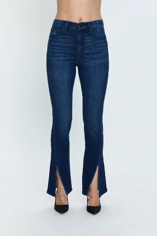 Clothing Woman Teagan High Rise Vented Slim Straight Jeans In Urban Spree