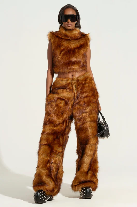 Limited Edition JODIE WIDE LEG FASHION FUR PANT