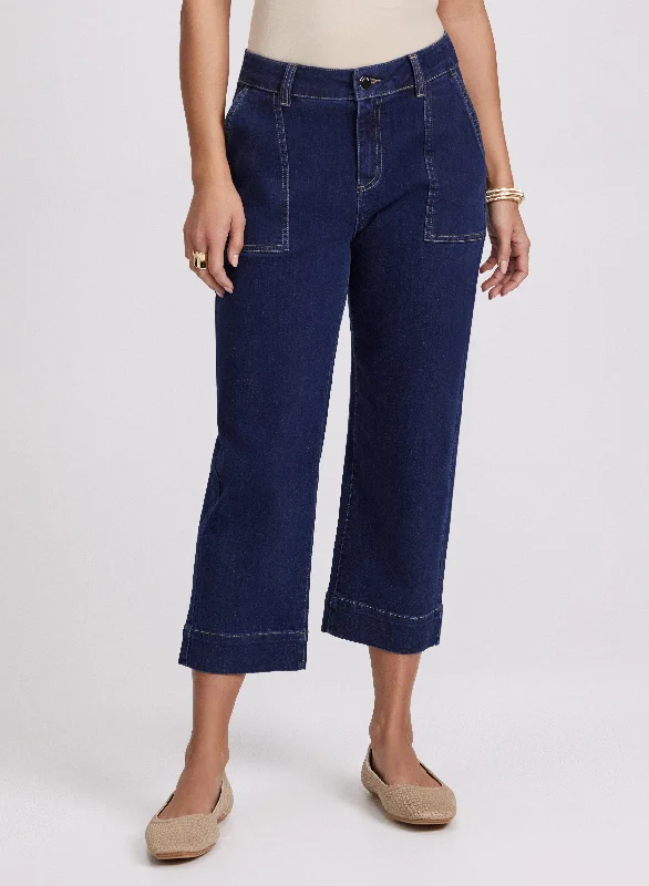 Valentine's Special Cropped Wide-Leg Jeans