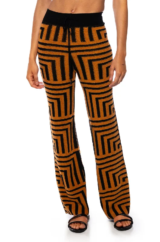 Chic And Trendy SAVANNAH WIDE LEG ORANGE PANTS