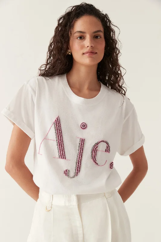 Chic Styles Cary Embellished Tee