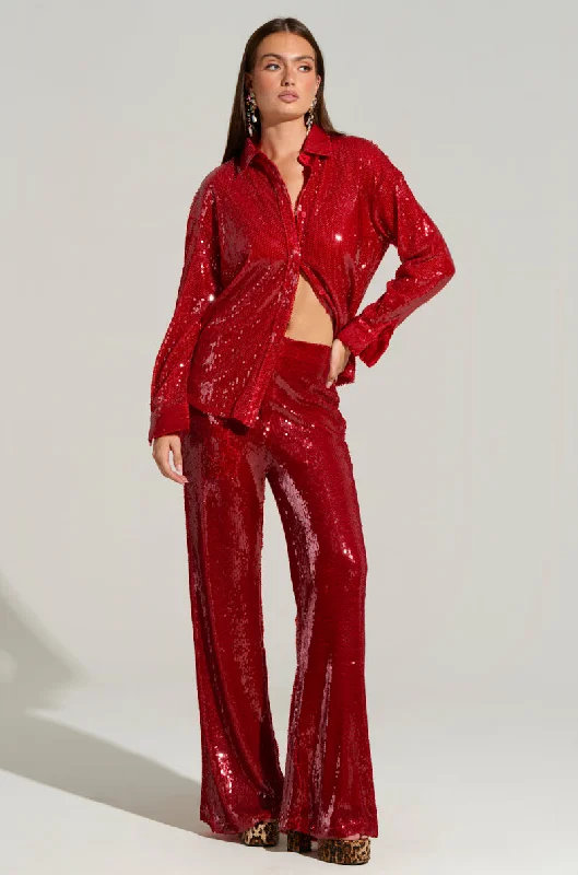 Minimalist Style LOVER ZONE SEQUIN TROUSER