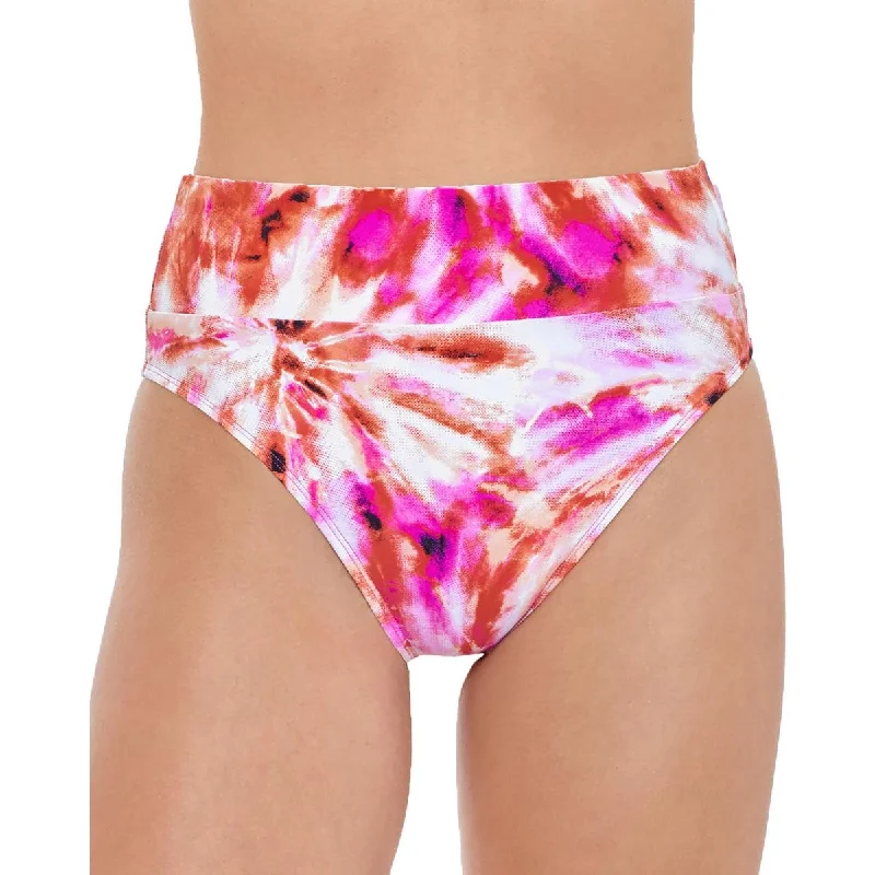 Casual Yet Stylish Separates Womens Tie-Dye High-Waisted Swim Bottom Separates