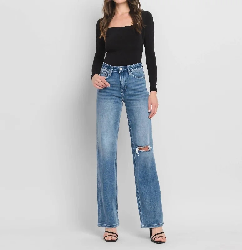 Weekend Sale 90's Vintage Super High Rise Flare Jeans In Crush