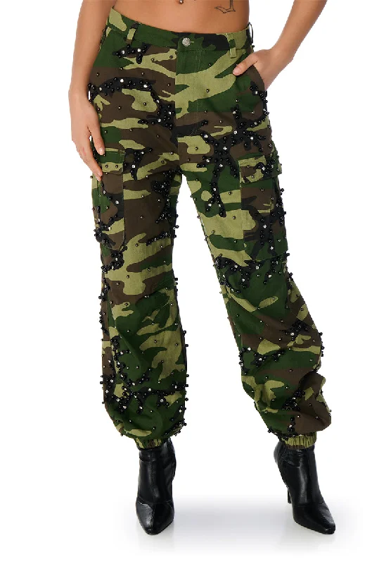 Preppy Style STANDING OVATION CAMO JOGGER PANT